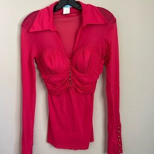 Marciano Mesh Pink top 💕